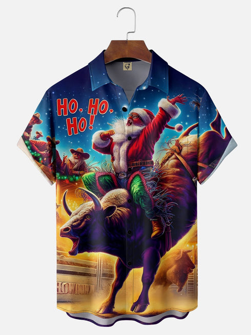 Men's Christmas Funny Graphic Short Sleeve Hawaiian Shirt